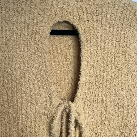 Zara Chenille Back Open Knit Sweater Vest High Neck Mustard. Size Small.‎ - Picture 8 of 12